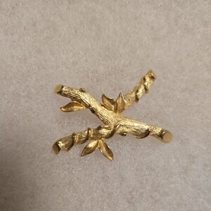 Gold-Tone Branch Brooch